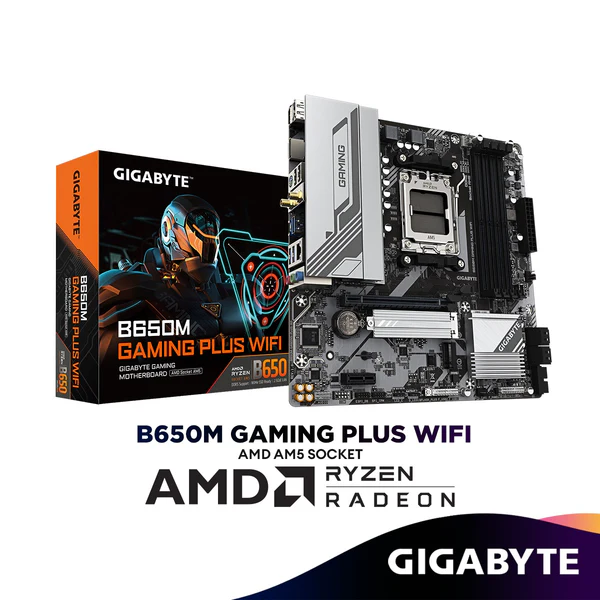 GIGABYTE B650M GAMING PLUS WIFI Micro ATX (mATX) AMD Motherboard | AMD AM5 Socket