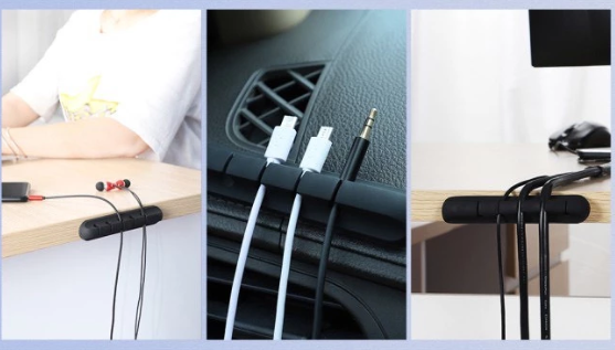 Wire Clips-Cable Organizer Silicone USB Cable Desktop